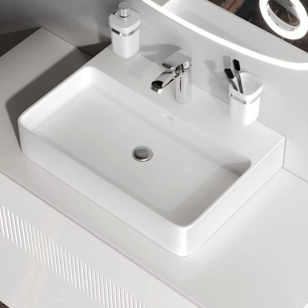 Раковина накладная (60х42) Am.Pm Func M8FWCC10601WG белый