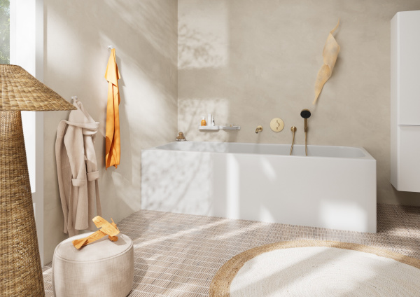 Излив для ванны Hansgrohe Tecturis S 73411140 шлифованная бронза