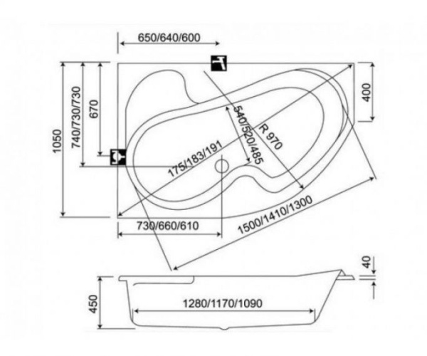 Ванна акриловая Koller Pool Montana (160x105) MONTANA160X105R Ванна акриловая Koller Pool Montana (160x105) MONTANA160X105R