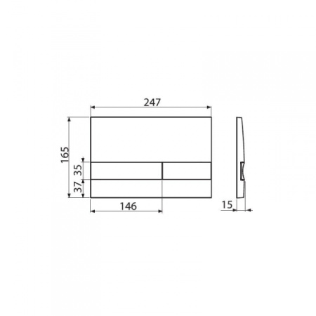 Кнопка для инсталляции AlcaPlast M1720-1