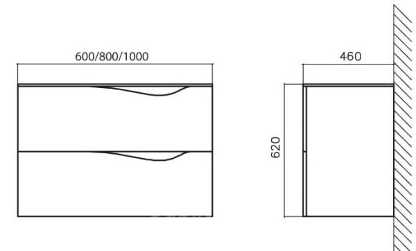 Тумба для раковины BelBagno Clima BB800JH1CC/BL-BB1380L