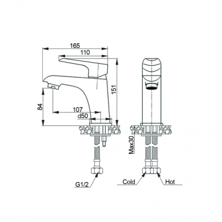 Смеситель для раковины Raiber Zinger R1501