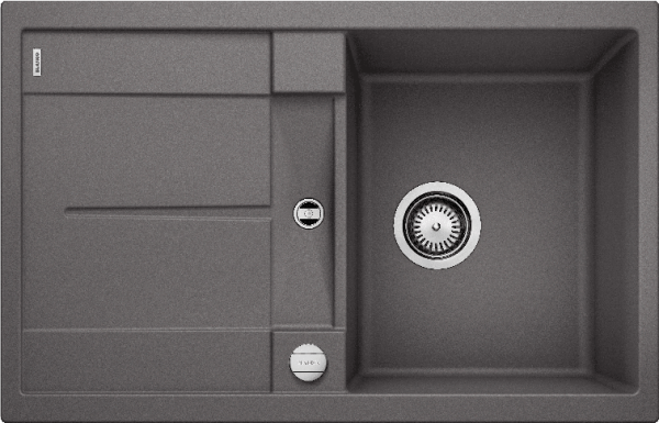 Мойка кухонная Blanco METRA 45 S SILGRANIT PuraDur (темная скала), 518868