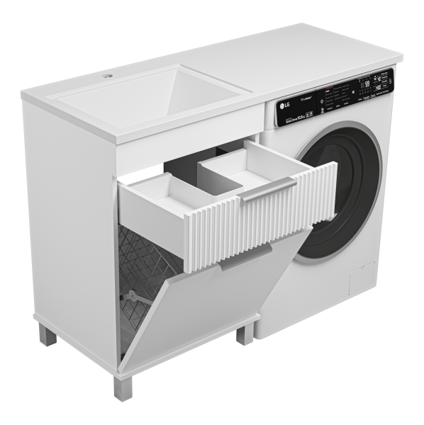 Тумба с раковиной под стиральную машину 60 Brevita Enfida УТ000024653