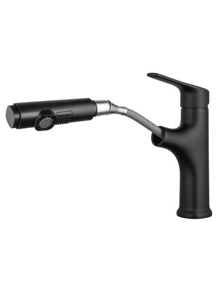 Смеситель для раковины с выдвижным изливом WONZON & WOGHAND, черный матовый WW-AE4151-MB Смеситель для раковины с выдвижным изливом WONZON & WOGHAND, черный матовый WW-AE4151-MB