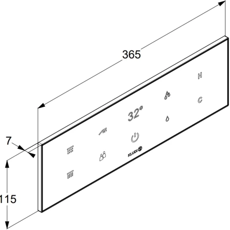 Электронный встраиваемый термостат Kludi-Pushtronik 38310G1-00