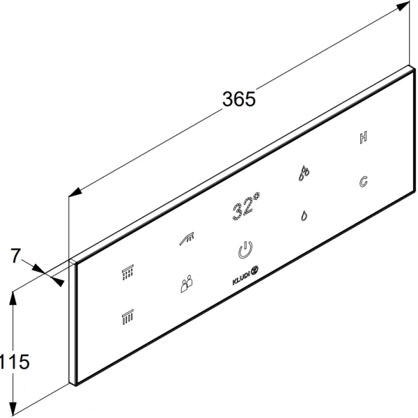 Электронный встраиваемый термостат Kludi-Pushtronik 38310G1-00