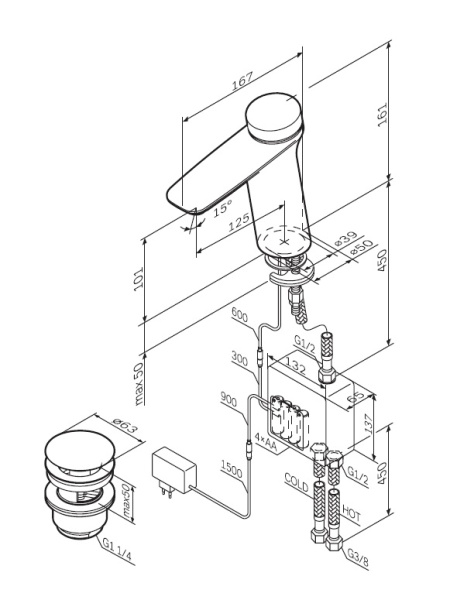 Смеситель для раковины Am.Pm Inspire 2.0 F50A82400
