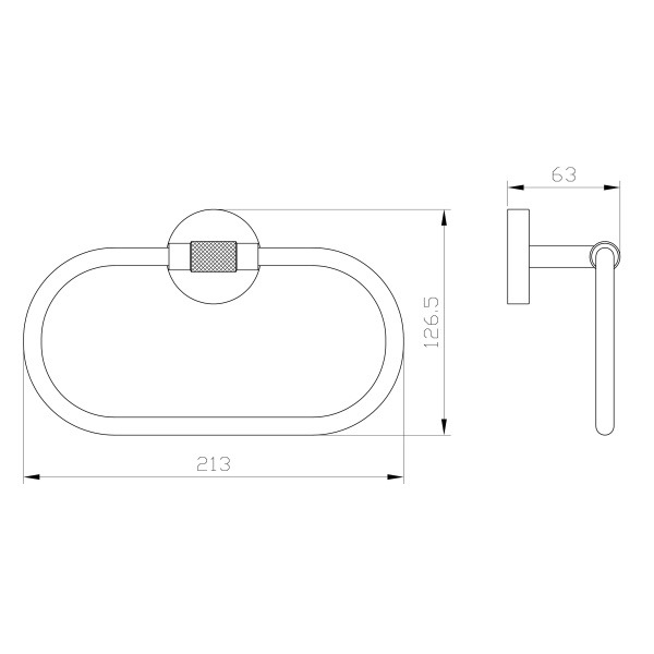 Кольцо для полотенец WONZON & WOGHAND MAJESTIC, черный/золото WW-9213