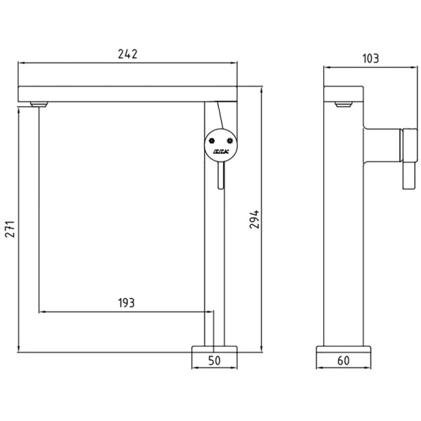 Смеситель для кухни E.C.A. Purity 102118082HEX
