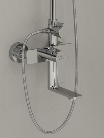 Душевая система с изливом Agger Brilliant A0393300 хром