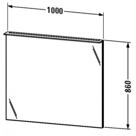 Зеркало с подсветкой Duravit H2 7295 2222