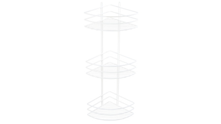 Полка угловая тройная Fixsen белая FX-710W-3