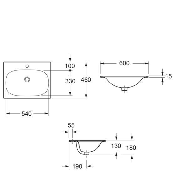 Керамическая раковина Cezares MOLVENO CZR-1923-600