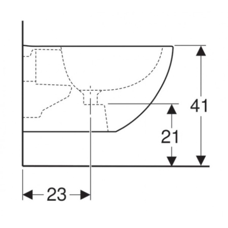 Биде подвесное стандартное GEBERIT Acanto 500.601.01.2 Биде подвесное стандартное GEBERIT Acanto 500.601.01.2