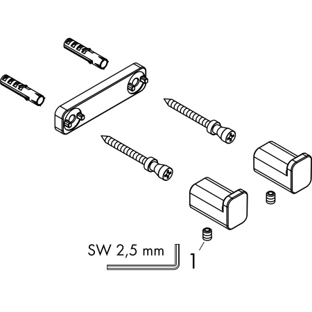 Двойной крючок Hansgrohe AddStoris 41755000 хром