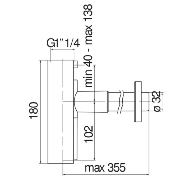 Сифон по раковину Nobili Rubinetterie AV00107/10BM
