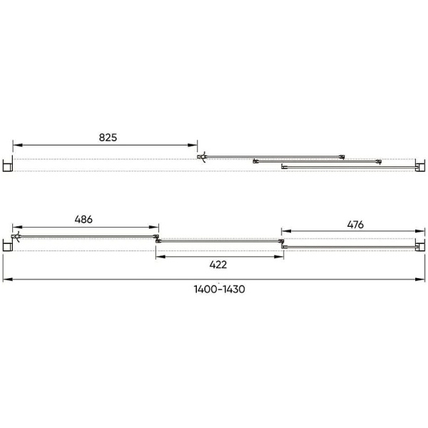 Душевая дверь Veconi Vianno VN-31, (140х195) VN31-140-01-C5