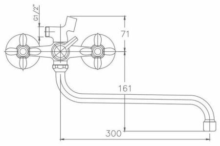 Смеситель для ванны Haiba HB2227-2