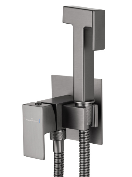 Смеситель с гигиеническим душем встраиваемый WONZON & WOGHAND, темный графит WW-88829903-BGM Смеситель с гигиеническим душем встраиваемый WONZON & WOGHAND, темный графит WW-88829903-BGM