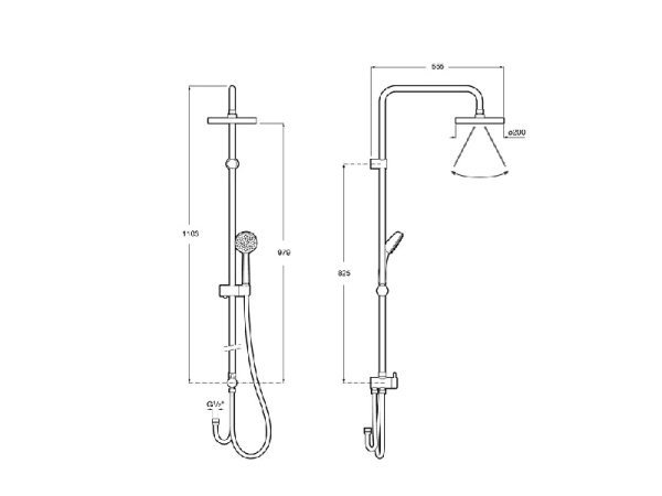 Душевая стойка Roca Victoria Connect 5B9961C00
