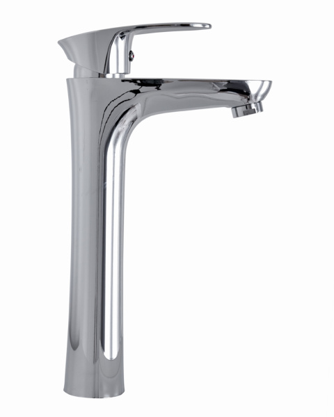 Смеситель для накладной раковины однорычажный полимерный высокий OneLife P09-121cr хром