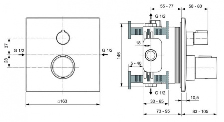 Смеситель для душа Ideal Standard Ceratherm C100 A6956GN