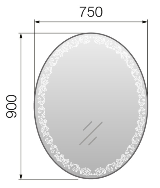 Зеркало (75х90) Marka One  Joli 75 У26308