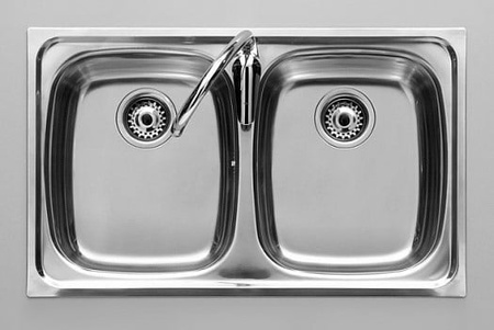 Двойная кухонная мойка Roca P 876620805