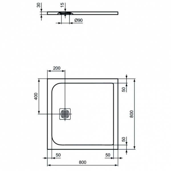 Душевой поддон Ideal Standard ULTRAFLAT S (80х80) K8214FV , черный Душевой поддон Ideal Standard ULTRAFLAT S (80х80) K8214FV , черный