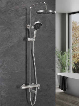 Душевая система с однорычажным смесителем AGGER Sweet A2793322 сатин матовый