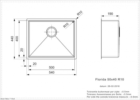 Мойка кухонная Reginox (50х40) 44142