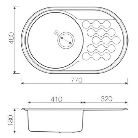 Мойка для кухни Omoikiri Kasumigaura 77-IN 4993728