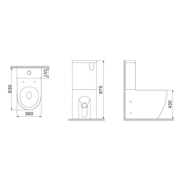 Напольный унитаз-компакт Am.Pm Like C808600SC, с сиденьем микролифт