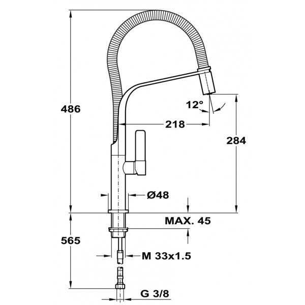 Смеситель для кухни Teka Formentera 629990200 хром