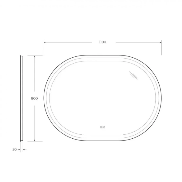 Зеркало (110х80) Cezares CZR-SPC-GIUBILEO-1100-800-TCH-WARM