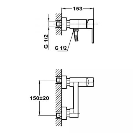 Смеситель для душа Teka AURA 50231020N (50.231.02.0N)