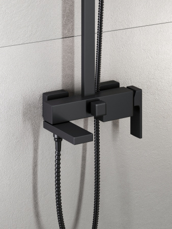 Душевая система смеситель с изливом Agger Great A2893344 черный