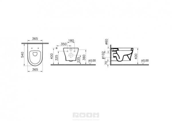 Унитаз подвесной с сиденьем Vitra Bella 4449B003-0090