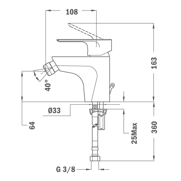 Смеситель для биде Teka Calvia 326260200