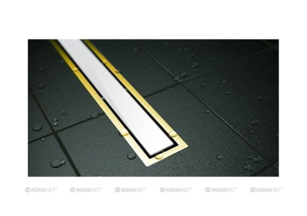 Линейный трап Pestan Confluo Premium White Glass Line 850 Gold, 13100093