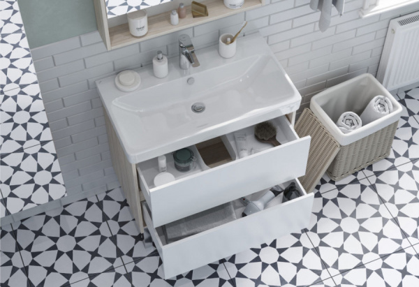 Тумба с раковиной Aquaton Сканди 80 1A2830K0SDB20