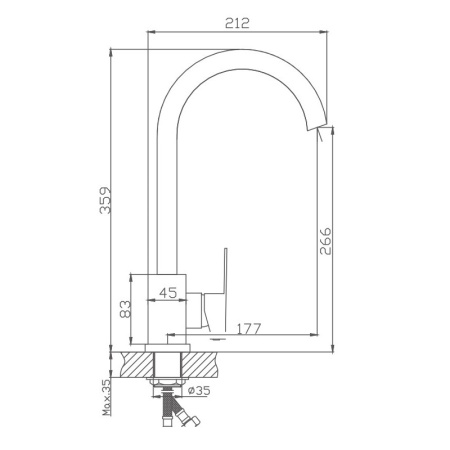 Смеситель для кухни Haiba HB70802