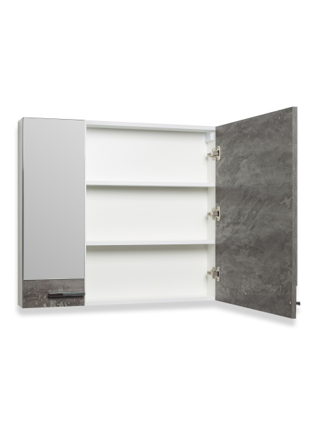 Зеркальный шкаф Runo железный камень Вудлайн 85 (00-00001347)