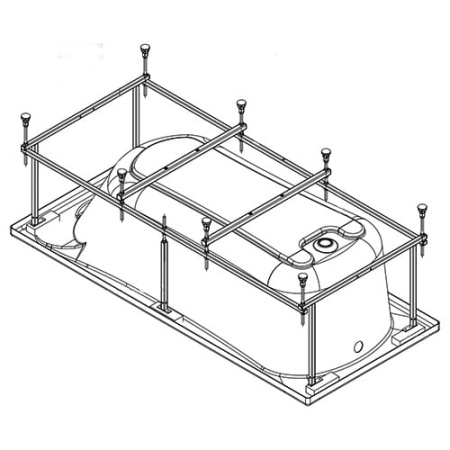Монтажный комплект Roca Uno 160x75 ZRU9302875