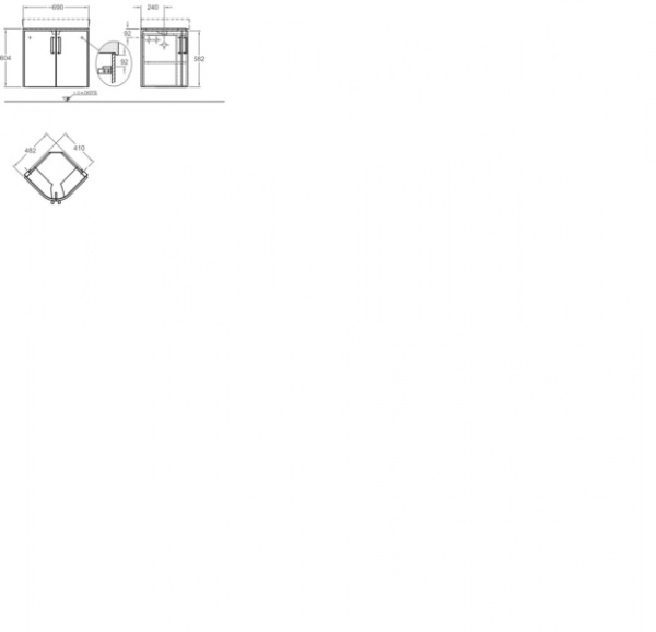 Тумба под раковину Geberit Renova Compact 862150000