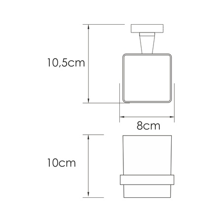 Стакан для зубных щеток одинарный WasserKRAFT Rhin K-8728