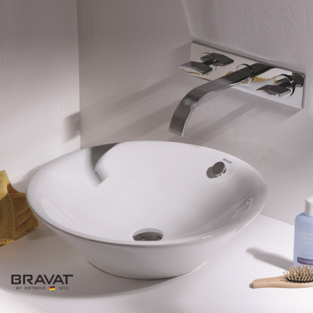 Раковина накладная Bravat C22146W-ENG