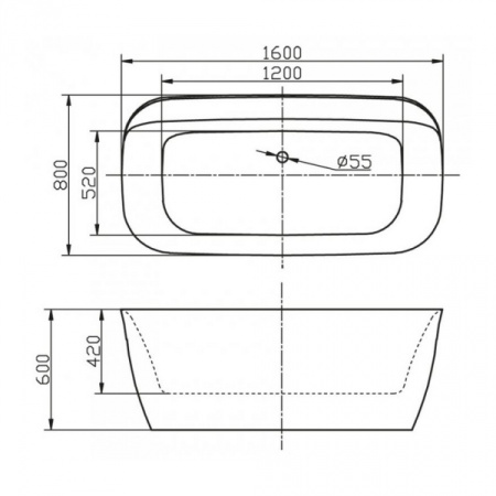 Акриловая ванна BelBagno BB303