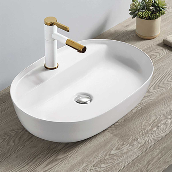 Раковина накладная (60х40) Vincea VBS-122 белый